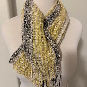 Yellow, White & Black Scarf